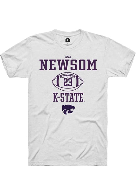 Asa Newsom White K-State Wildcats NIL Sport Icon Short Sleeve T Shirt