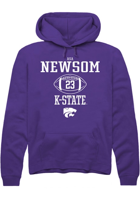 Asa Newsom Rally Mens Purple K-State Wildcats NIL Sport Icon Hooded Sweatshirt