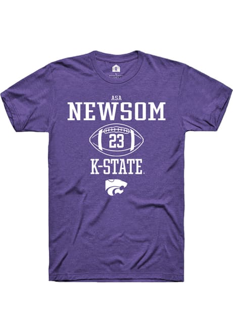Asa Newsom Purple K-State Wildcats NIL Sport Icon Short Sleeve T Shirt