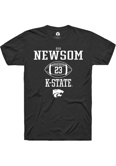 Asa Newsom Black K-State Wildcats NIL Sport Icon Short Sleeve T Shirt