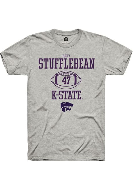 Cody Stufflebean Ash K-State Wildcats NIL Sport Icon Short Sleeve T Shirt
