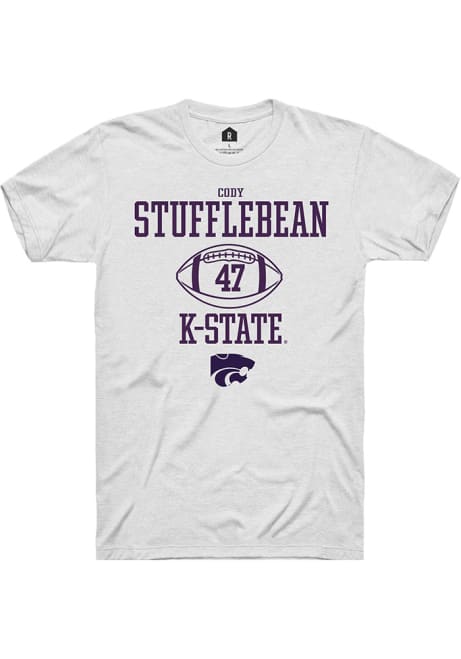 Cody Stufflebean White K-State Wildcats NIL Sport Icon Short Sleeve T Shirt
