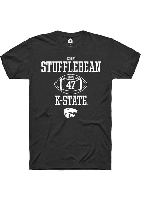 Cody Stufflebean Black K-State Wildcats NIL Sport Icon Short Sleeve T Shirt