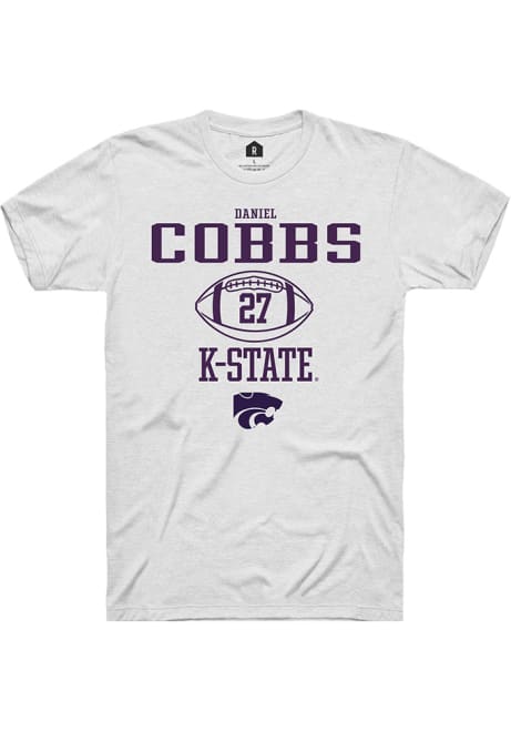 Daniel Cobbs White K-State Wildcats NIL Sport Icon Short Sleeve T Shirt
