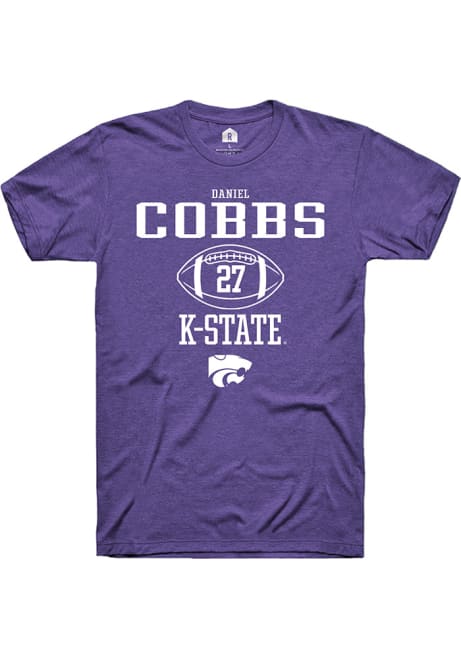 Daniel Cobbs Purple K-State Wildcats NIL Sport Icon Short Sleeve T Shirt