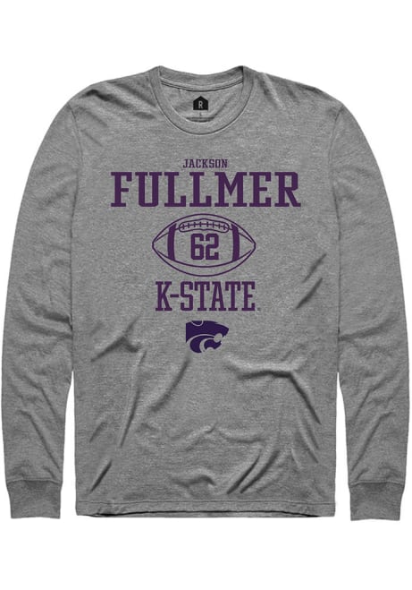Jackson Fullmer Rally Mens Graphite K-State Wildcats NIL Sport Icon Tee