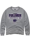 Main image for Jackson Fullmer Rally Mens Graphite K-State Wildcats NIL Stacked Box Crew Sweatshirt
