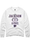 Main image for Jadon Jackson Rally Mens White K-State Wildcats NIL Sport Icon Crew Sweatshirt