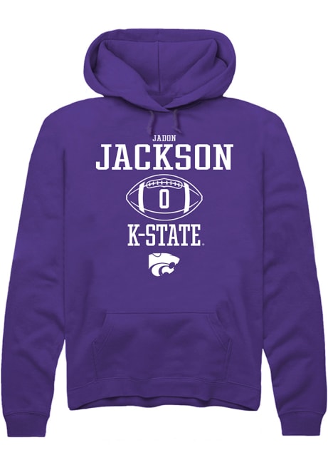 Jadon Jackson Rally Mens Purple K-State Wildcats NIL Sport Icon Hooded Sweatshirt