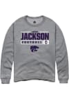 Main image for Jadon Jackson Rally Mens Graphite K-State Wildcats NIL Stacked Box Crew Sweatshirt