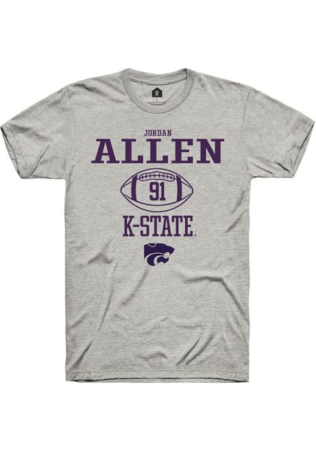 Jordan Allen Ash K-State Wildcats NIL Sport Icon Short Sleeve T Shirt