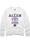Main image for Jordan Allen Rally Mens White K-State Wildcats NIL Sport Icon Crew Sweatshirt