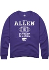 Main image for Jordan Allen Rally Mens Purple K-State Wildcats NIL Sport Icon Crew Sweatshirt