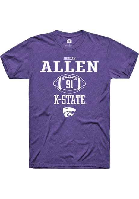 Jordan Allen Purple K-State Wildcats NIL Sport Icon Short Sleeve T Shirt