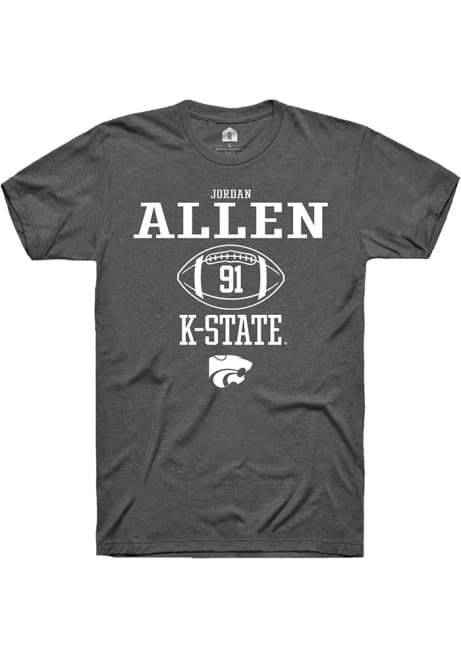 Jordan Allen Grey K-State Wildcats NIL Sport Icon Short Sleeve T Shirt
