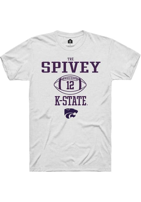 Tré Spivey White K-State Wildcats NIL Sport Icon Short Sleeve T Shirt