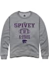 Main image for Tré Spivey Rally Mens Graphite K-State Wildcats NIL Sport Icon Crew Sweatshirt