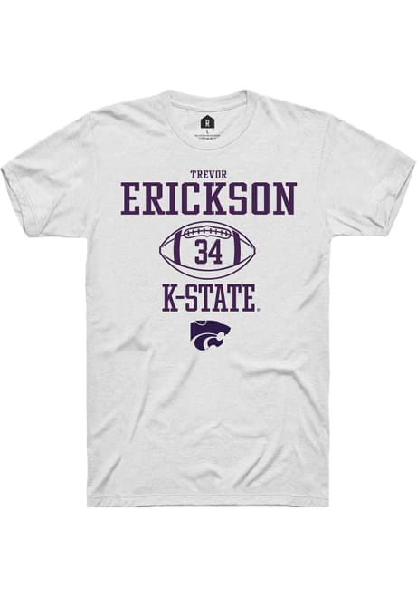 Trevor Erickson White K-State Wildcats NIL Sport Icon Short Sleeve T Shirt
