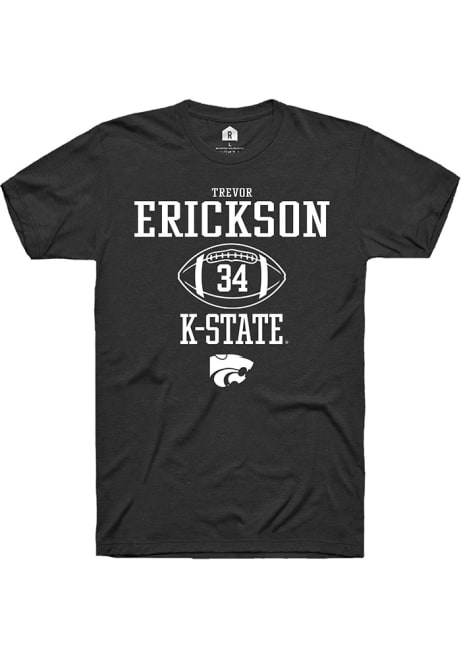 Trevor Erickson Black K-State Wildcats NIL Sport Icon Short Sleeve T Shirt