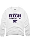 Main image for Macaleab Rich Rally Mens White K-State Wildcats NIL Stacked Box Crew Sweatshirt