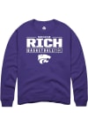 Main image for Macaleab Rich Rally Mens Purple K-State Wildcats NIL Stacked Box Crew Sweatshirt