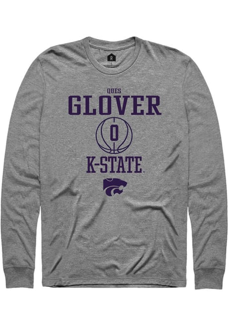 Ques Glover Rally Mens Graphite K-State Wildcats NIL Sport Icon Tee