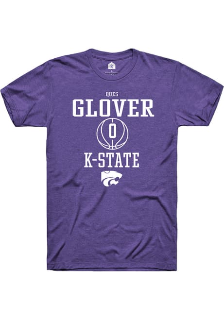 Ques Glover Purple K-State Wildcats NIL Sport Icon Short Sleeve T Shirt