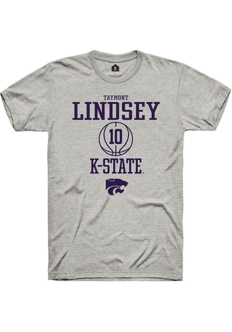 Taymont Lindsey Ash K-State Wildcats NIL Sport Icon Short Sleeve T Shirt
