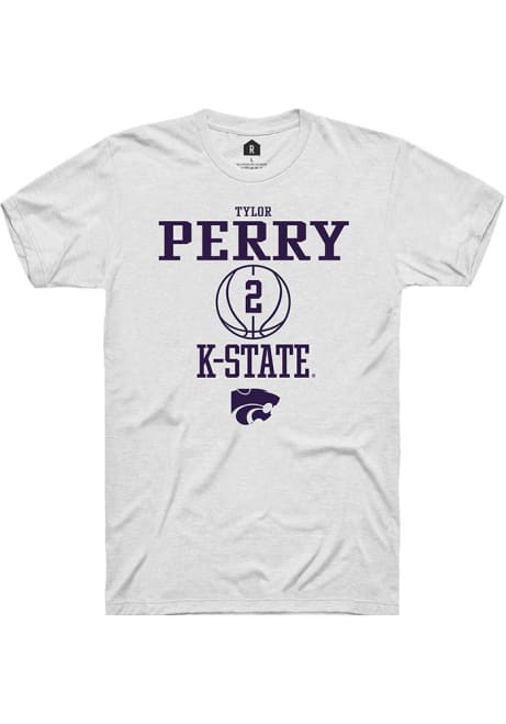 Tylor Perry White K-State Wildcats NIL Sport Icon Short Sleeve T Shirt