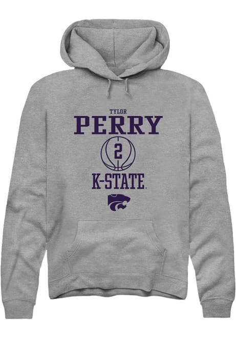 Tylor Perry Rally Mens Graphite K-State Wildcats NIL Sport Icon Hooded Sweatshirt