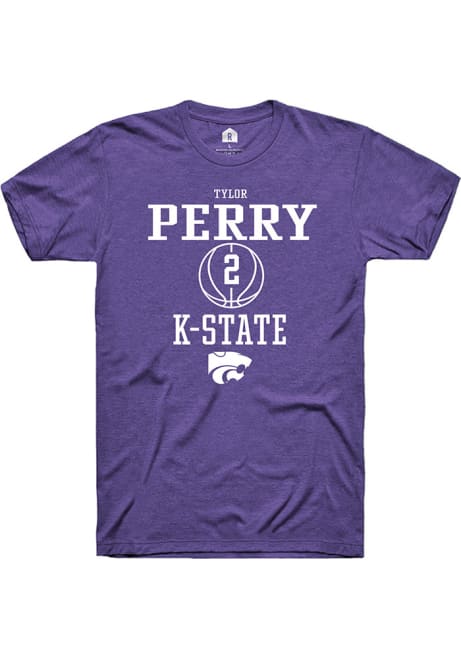 Tylor Perry Purple K-State Wildcats NIL Sport Icon Short Sleeve T Shirt