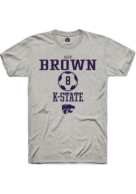 Ally Brown Ash K-State Wildcats NIL Sport Icon Short Sleeve T Shirt