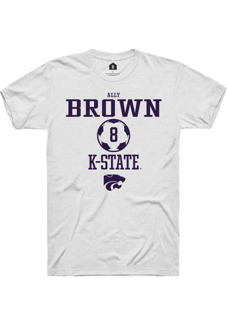 Ally Brown White K-State Wildcats NIL Sport Icon Short Sleeve T Shirt