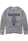 Main image for Ally Brown Rally Mens Graphite K-State Wildcats NIL Sport Icon Crew Sweatshirt