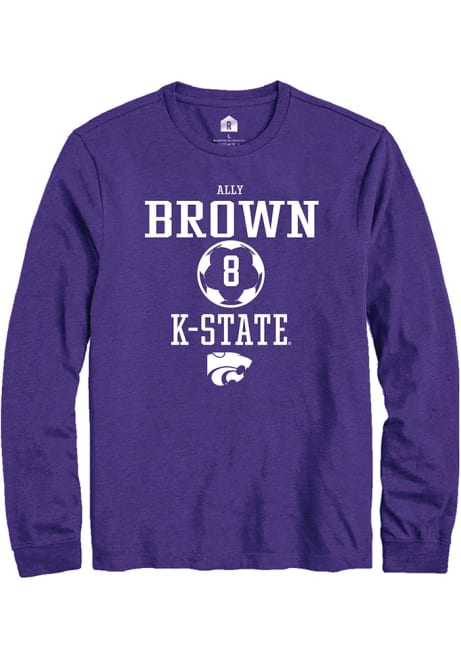 Ally Brown Rally Mens Purple K-State Wildcats NIL Sport Icon Tee