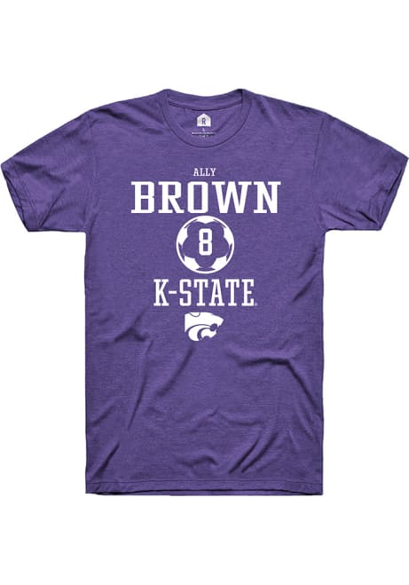 Ally Brown Purple K-State Wildcats NIL Sport Icon Short Sleeve T Shirt