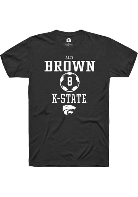 Ally Brown Black K-State Wildcats NIL Sport Icon Short Sleeve T Shirt