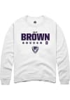 Main image for Ally Brown Rally Mens White K-State Wildcats NIL Stacked Box Crew Sweatshirt