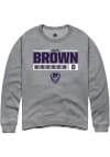 Main image for Ally Brown Rally Mens Graphite K-State Wildcats NIL Stacked Box Crew Sweatshirt