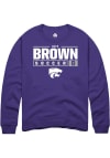 Main image for Ally Brown Rally Mens Purple K-State Wildcats NIL Stacked Box Crew Sweatshirt