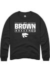 Main image for Ally Brown Rally Mens Black K-State Wildcats NIL Stacked Box Crew Sweatshirt