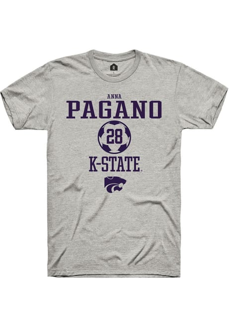 Anna Pagano Ash K-State Wildcats NIL Sport Icon Short Sleeve T Shirt