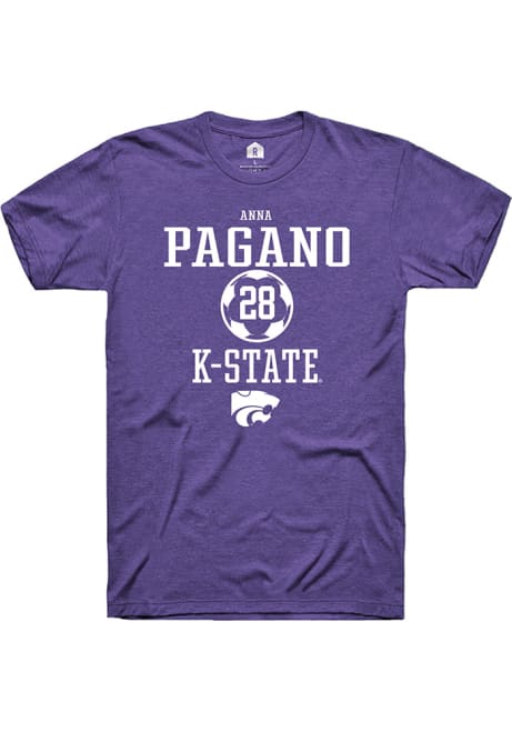 Anna Pagano Purple K-State Wildcats NIL Sport Icon Short Sleeve T Shirt