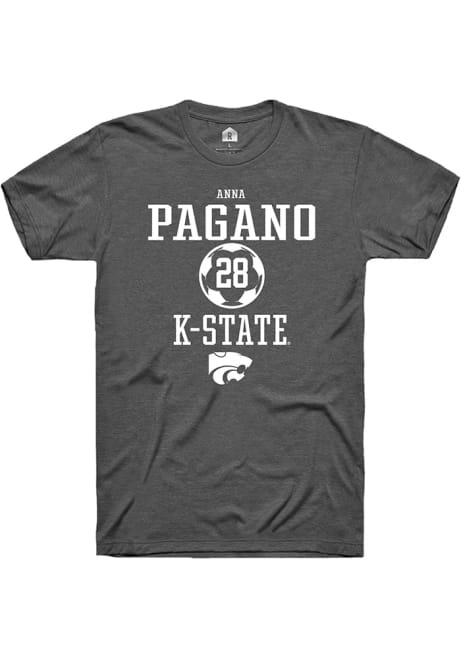 Anna Pagano Dark Grey K-State Wildcats NIL Sport Icon Short Sleeve T Shirt