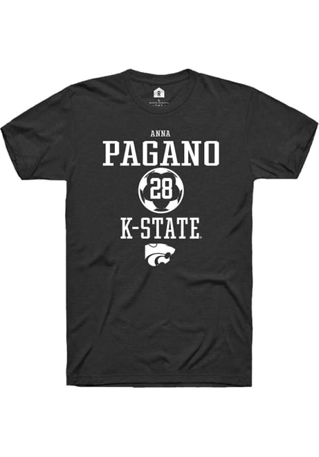 Anna Pagano Black K-State Wildcats NIL Sport Icon Short Sleeve T Shirt