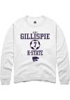 Main image for Kenzi Gillispie Rally Mens White K-State Wildcats NIL Sport Icon Crew Sweatshirt