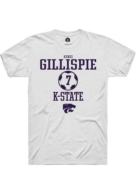 Kenzi Gillispie White K-State Wildcats NIL Sport Icon Short Sleeve T Shirt
