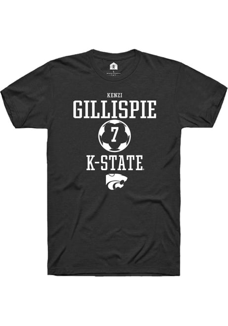 Kenzi Gillispie Black K-State Wildcats NIL Sport Icon Short Sleeve T Shirt