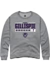 Main image for Kenzi Gillispie Rally Mens Graphite K-State Wildcats NIL Stacked Box Crew Sweatshirt