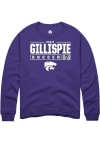 Main image for Kenzi Gillispie Rally Mens Purple K-State Wildcats NIL Stacked Box Crew Sweatshirt